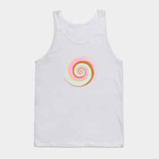 Colorful swirl - pink and brown color Tank Top